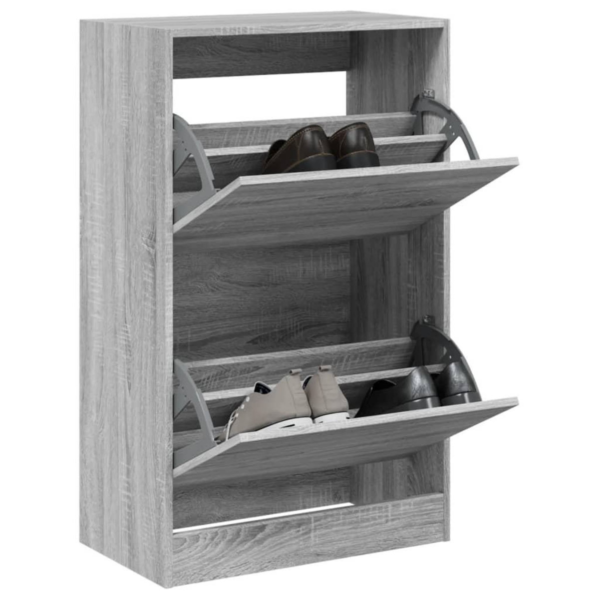 VIDAXL Armoire a chaussures sonoma gris 60x34x96,5cm bois d'ingenierie
