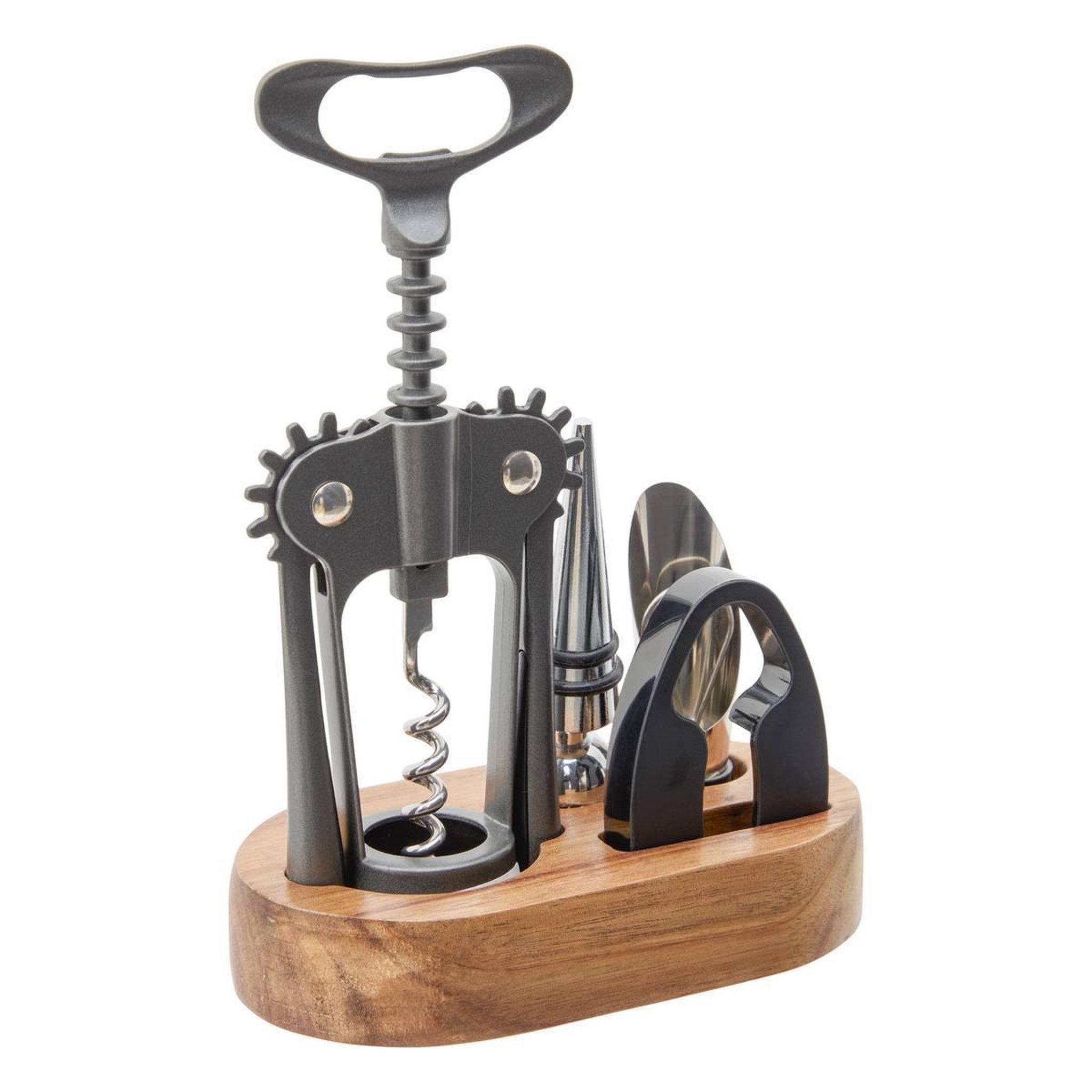 SECRET DE GOURMET Coffret Sommelier 5 Pièces  Jules  17cm Argent