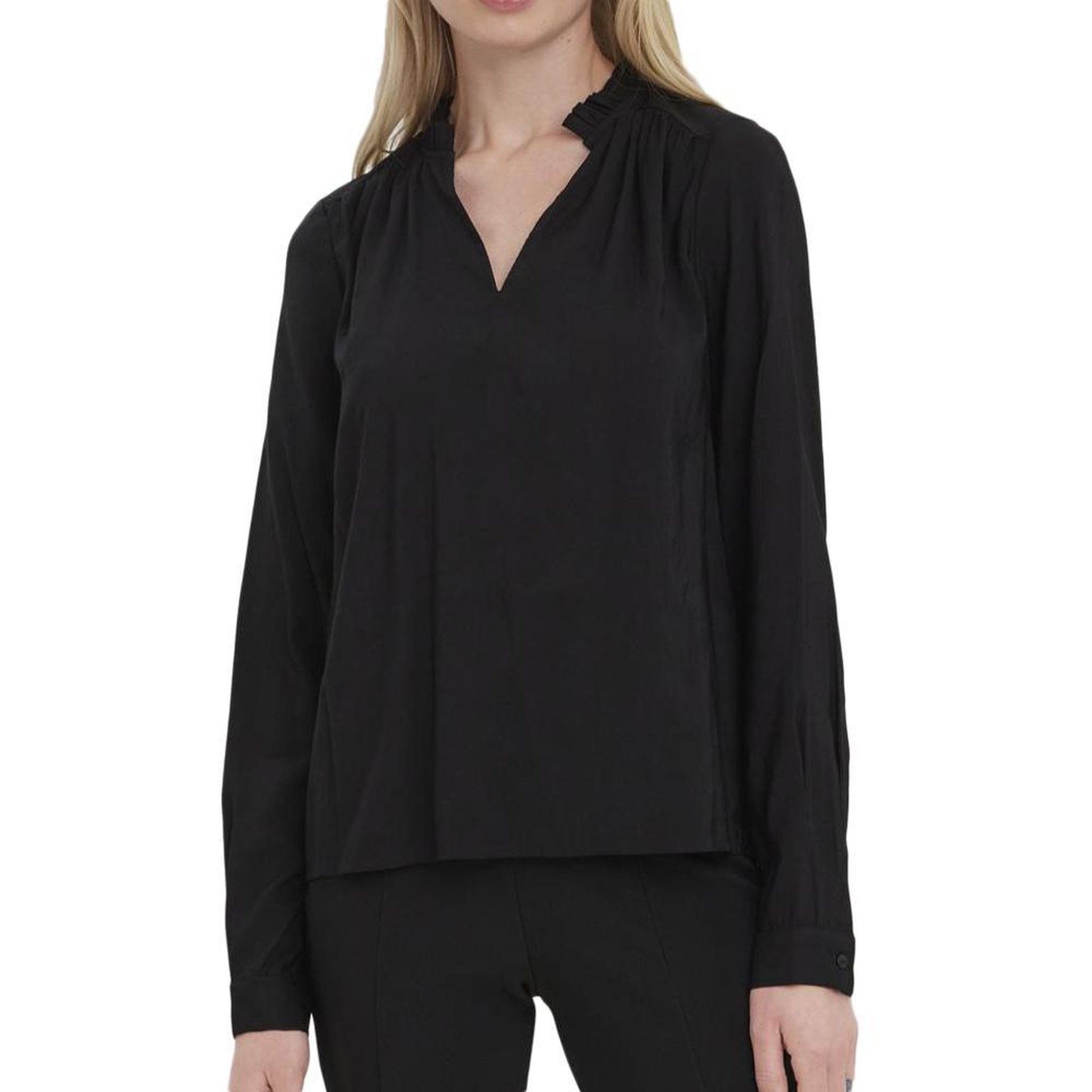 Voir la diapositive 1 : Vero Moda Chemisier Manches Longues Noir Femme Vero Moda Bell