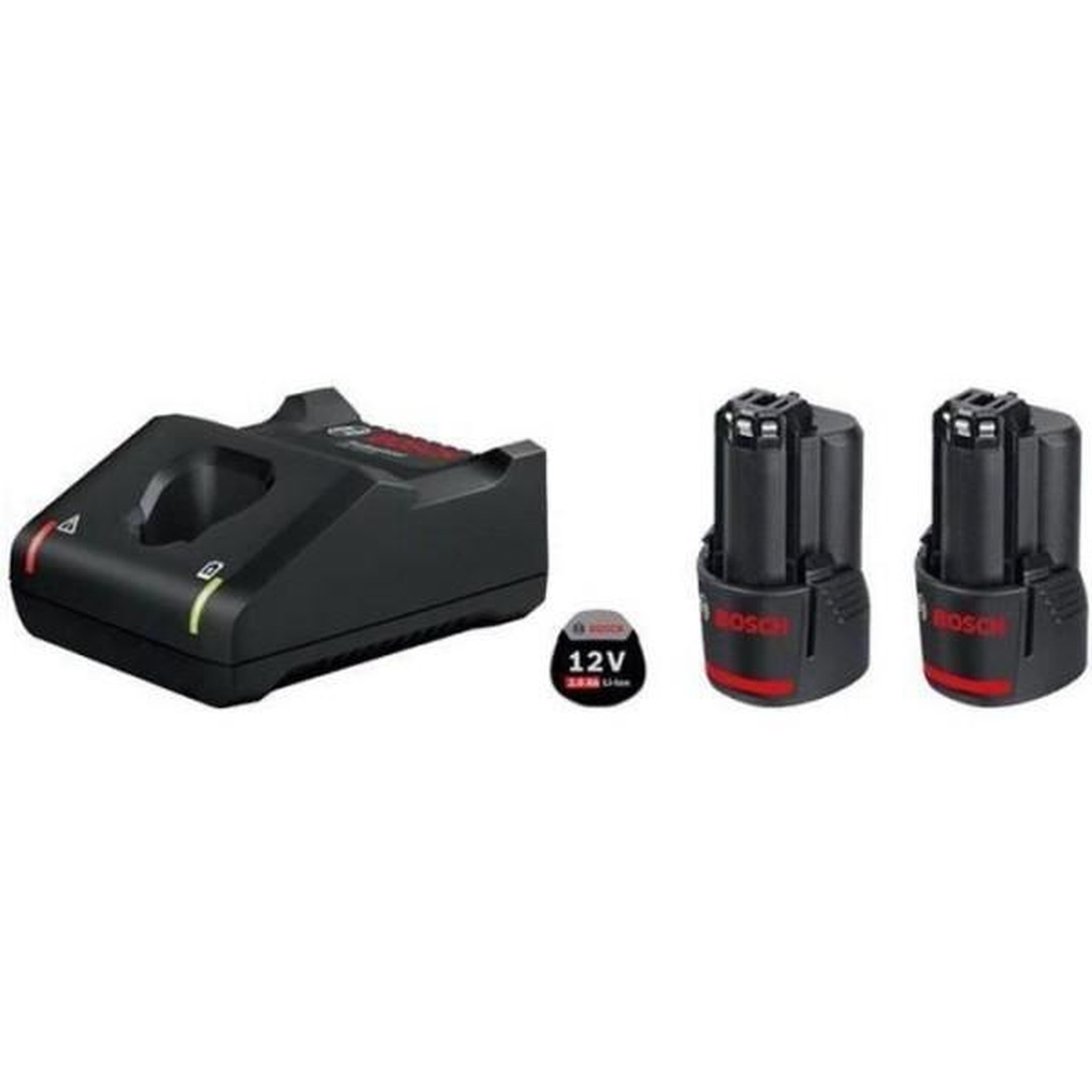 BOSCH Pack de 2 batteries gba 12v 2.0ah et un chargeur gal 12v-40 en boite carton - bosch professional - 1600a019r8