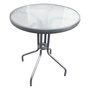 Voir la diapositive 2 : GARDENSTAR Table de jardin ronde en verre BISTROT