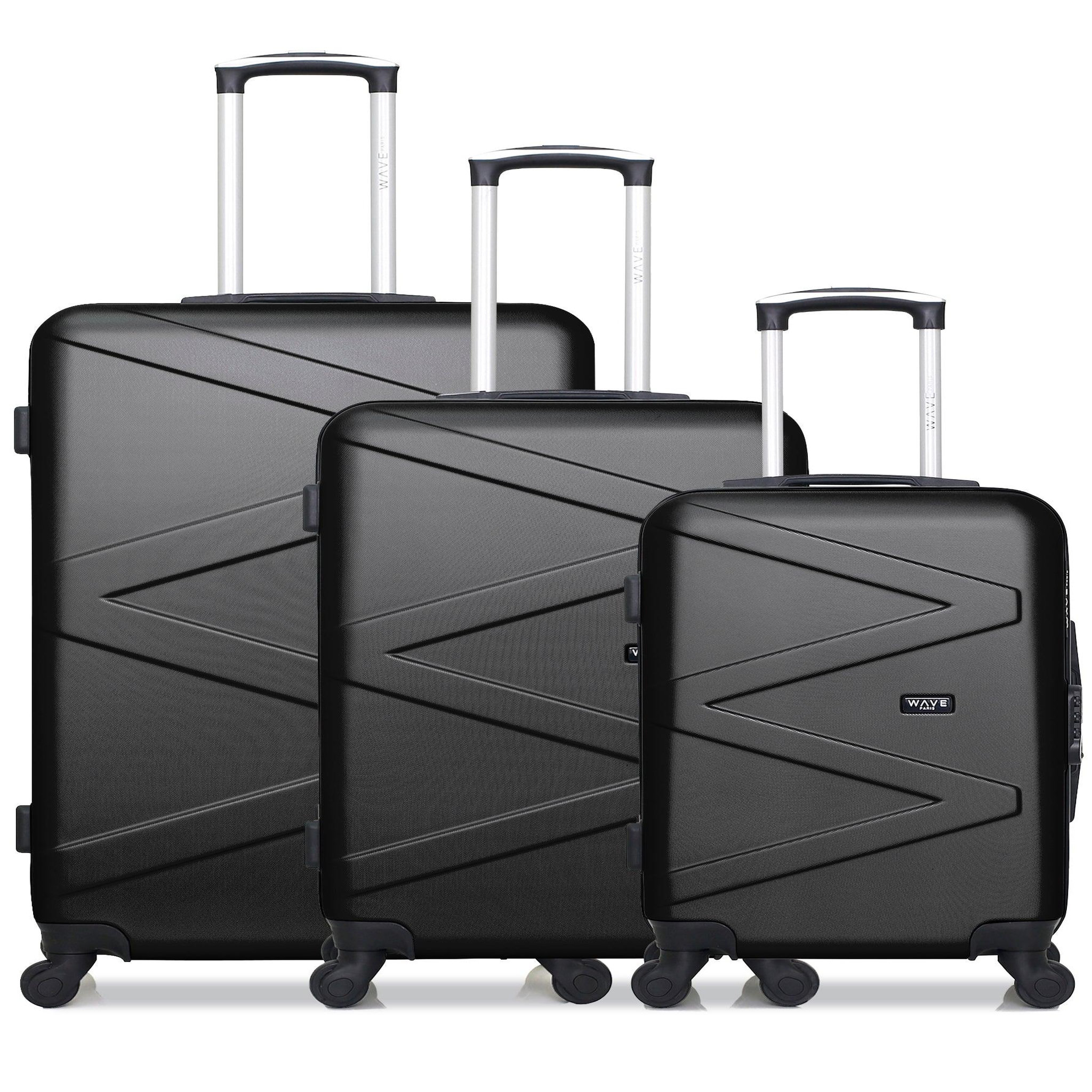 WAVE PARIS Wave paris - lot de 3 - valise grand format, valise weekend et valise cabine amazone