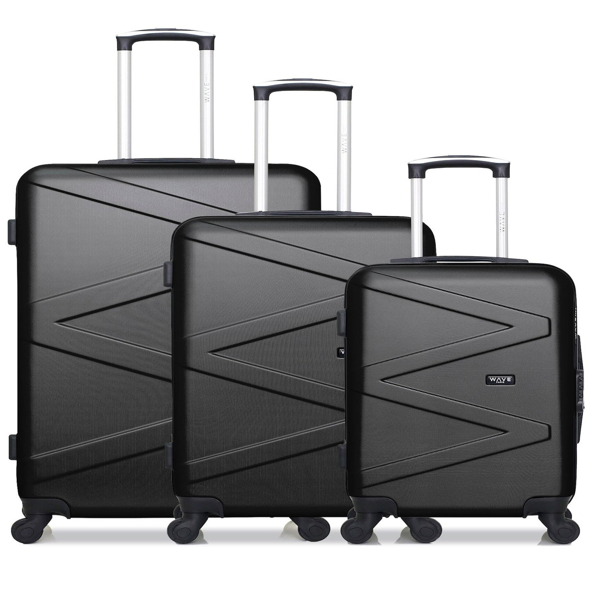 WAVE PARIS WAVE PARIS - Lot de 3 - Valise grand format, valise weekend et valise cabine AMAZONE
