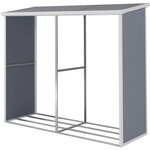 Habitat et Jardin Abri bûches résine  Alexandre  - 3.38 m² - 302 x 112 x 190 cm - Gris