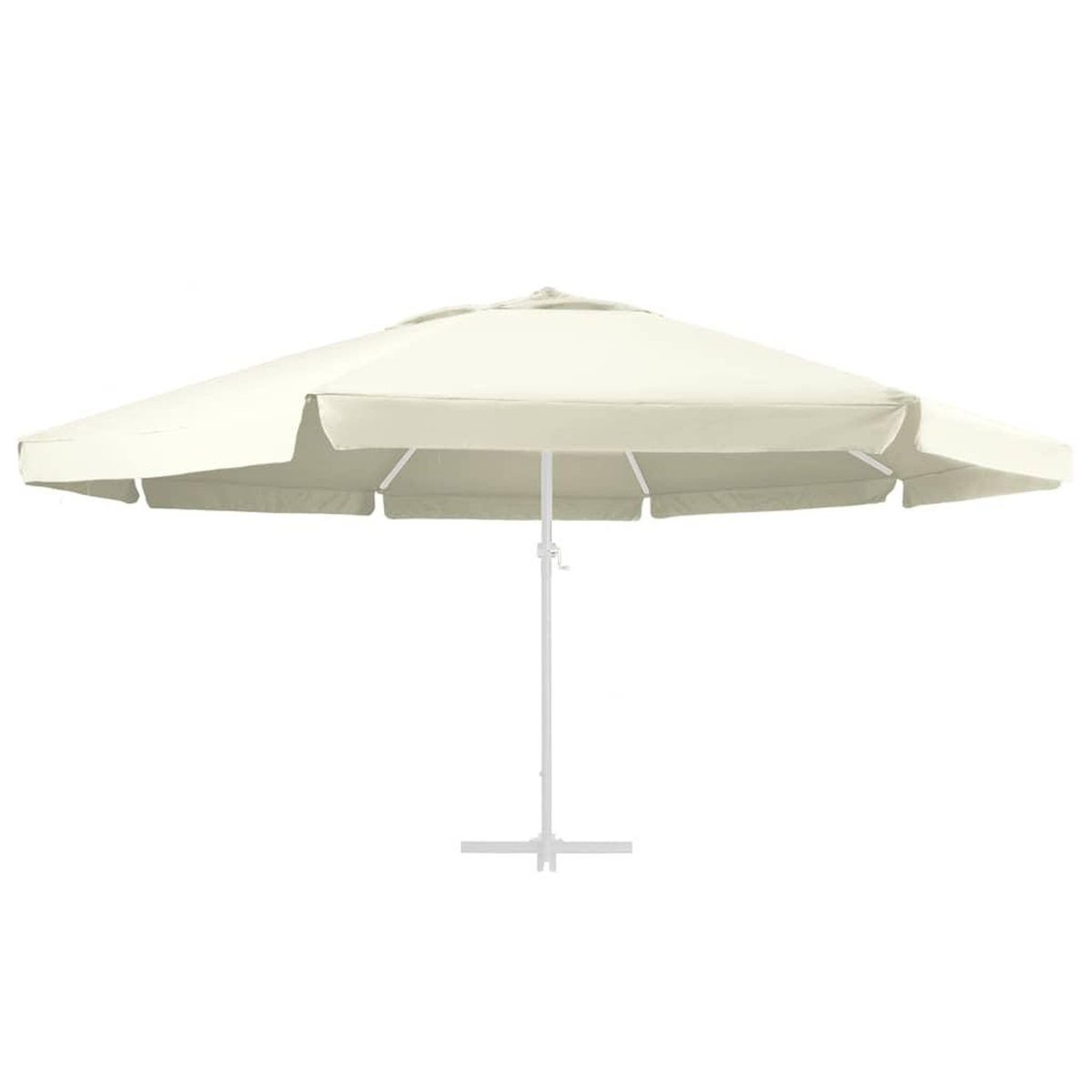 VIDAXL Tissu de remplacement pour parasol d'exterieur Sable 610 cm