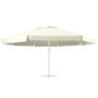 Voir la diapositive 3 : VIDAXL Tissu de remplacement pour parasol d'exterieur Sable 610 cm