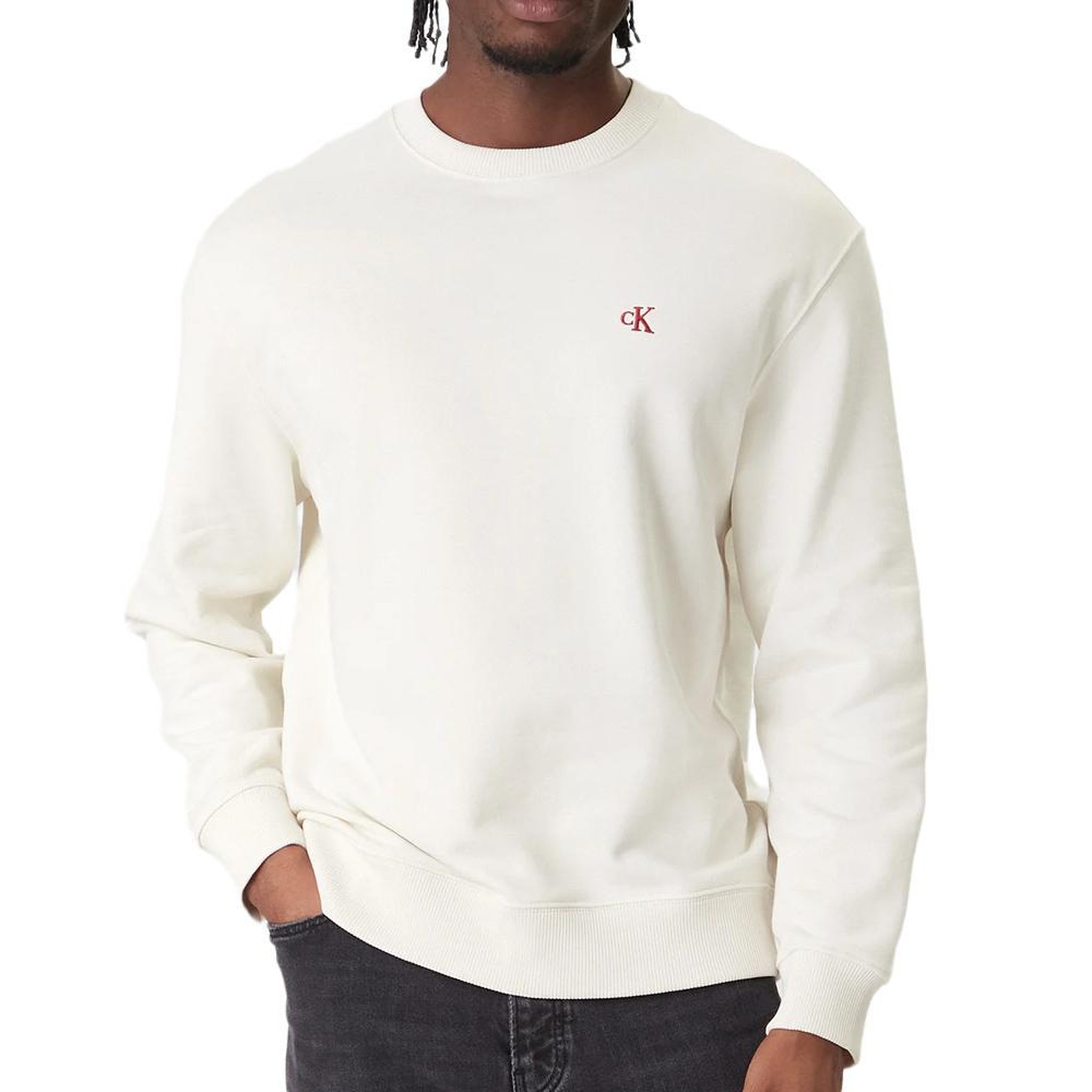 CALVIN KLEIN JEANS Sweat  Homme Calvin Klein 350terry Monog. Coloris disponibles : Blanc