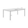 Voir la diapositive 4 : SWEEEK Table de jardin extensible aluminium blanc et plateau effet bois 10-12 places - Elora