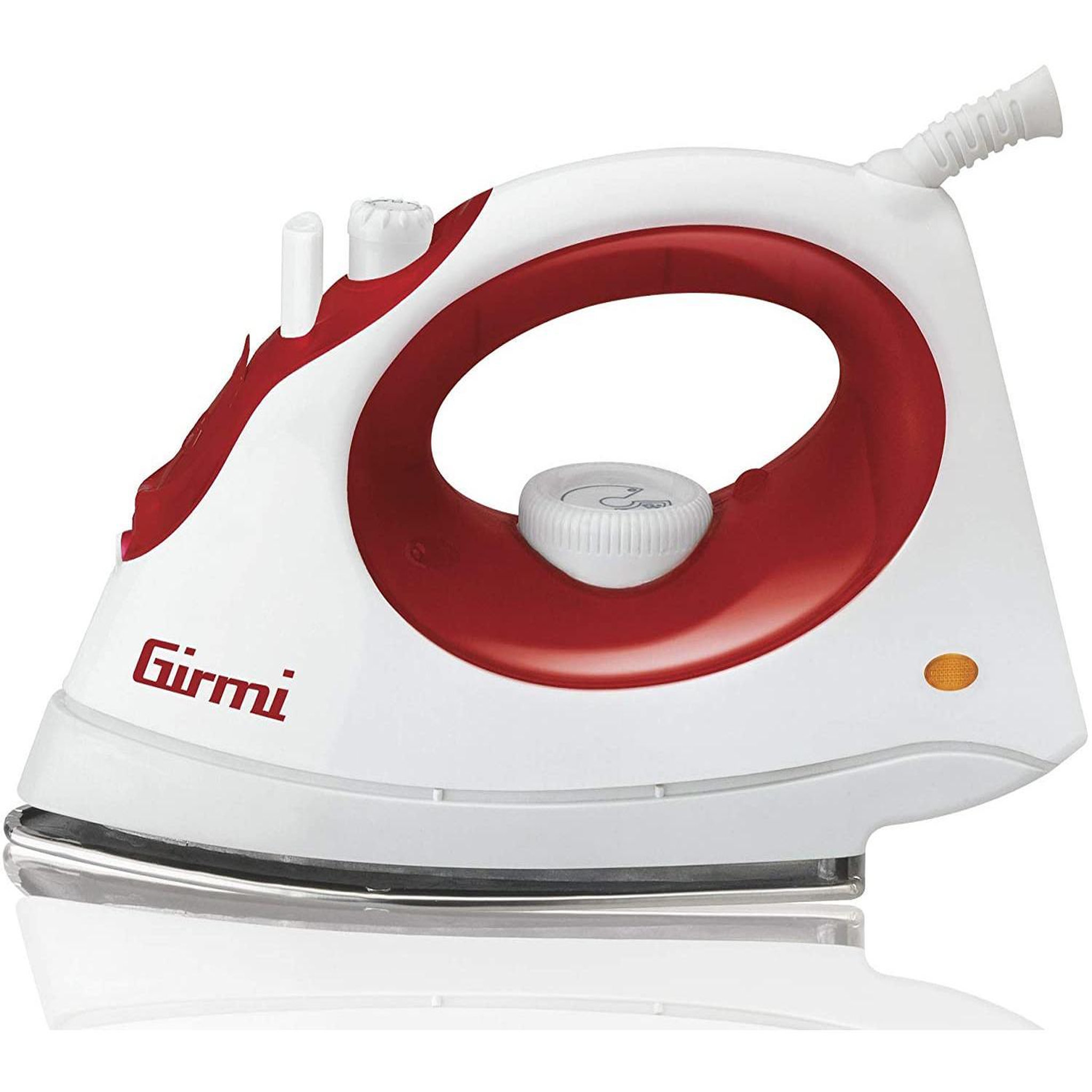GIRMI Girmi ST01 Fer à repasser à sec ou à vapeur Semelle en acier inoxydable 1800 W Rouge, Blanc