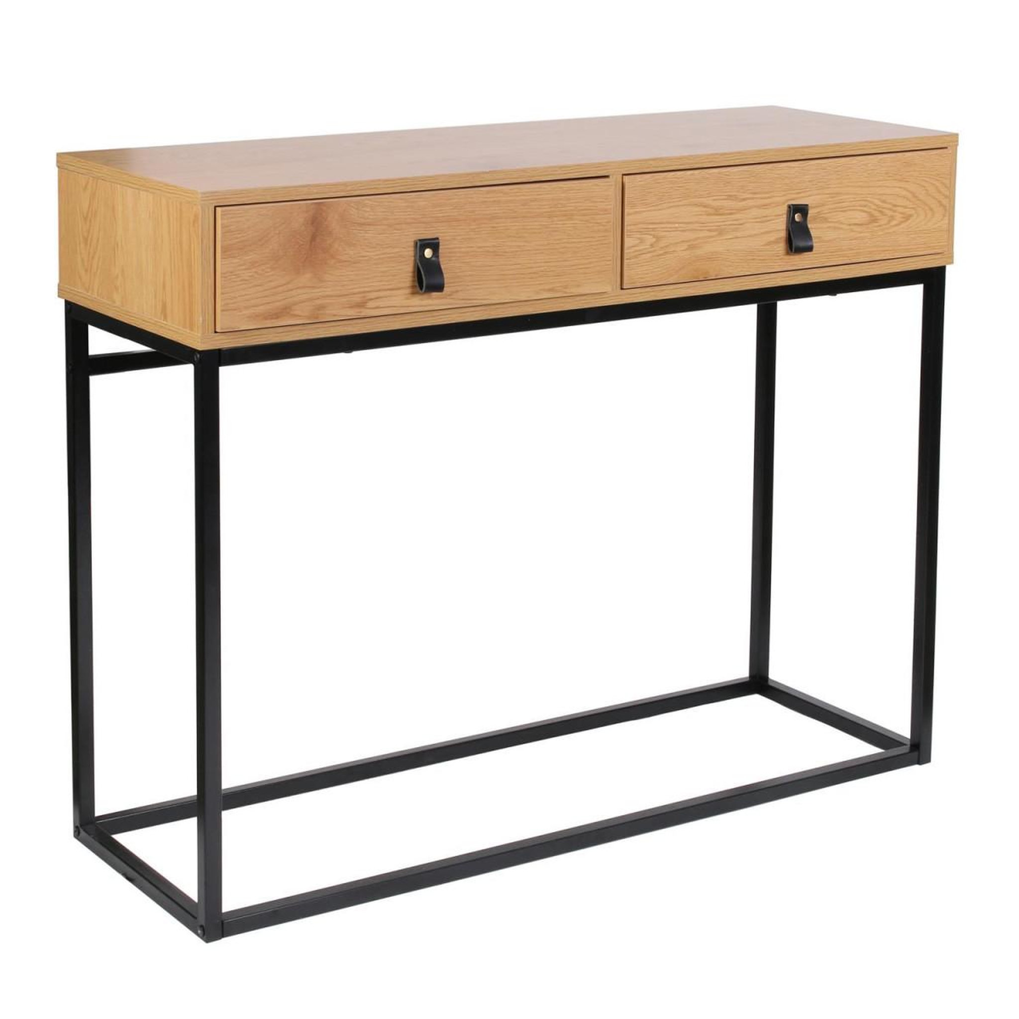 The Home Deco Factory Console 2 tiroirs design  abbott  100cm naturel