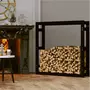 VIDAXL Support pour bois de chauffage Noir 100x25x100 cm Bois de pin