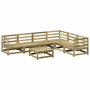 Voir la diapositive 2 : VIDAXL Salon de jardin 7 pcs bois de pin impregne