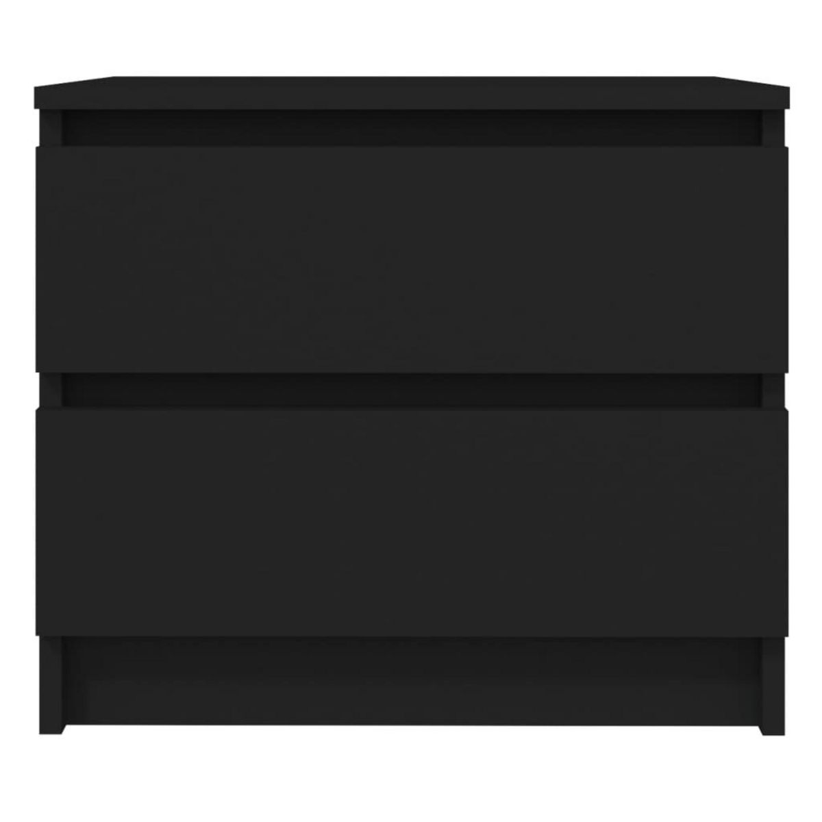 VIDAXL Table de chevet Noir 50x39x43,5 cm Agglomere