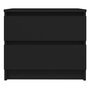 Voir la diapositive 3 : VIDAXL Table de chevet Noir 50x39x43,5 cm Agglomere