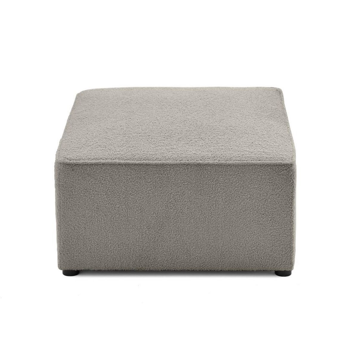 BEST MOBILIER Topaze - pouf - en tissu bouclette