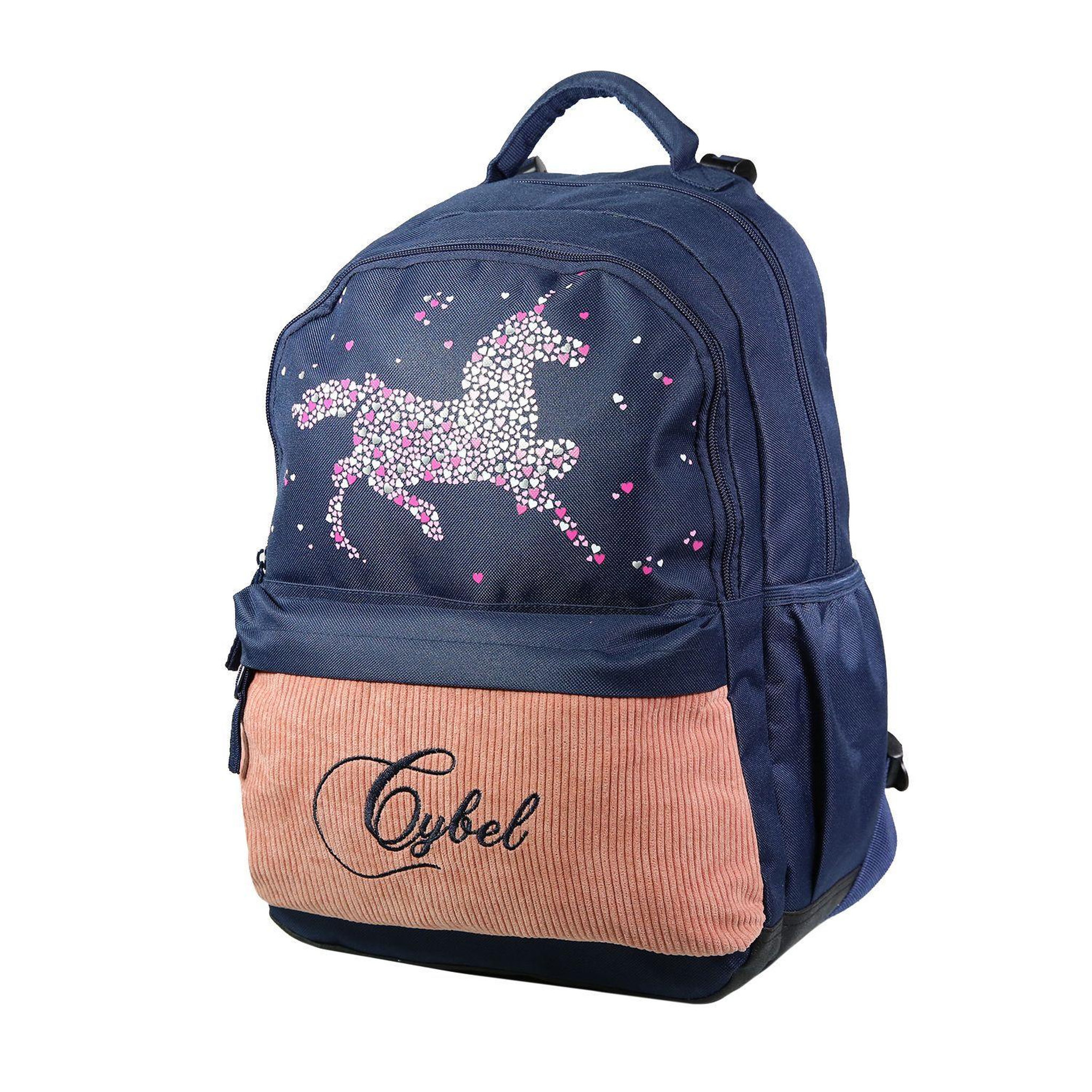 Voir la diapositive 2 : Bagtrotter BAGTROTTER Sac à dos 2 compartiments 43 cm Cybel X Phileas Cheval Licorne Bleu