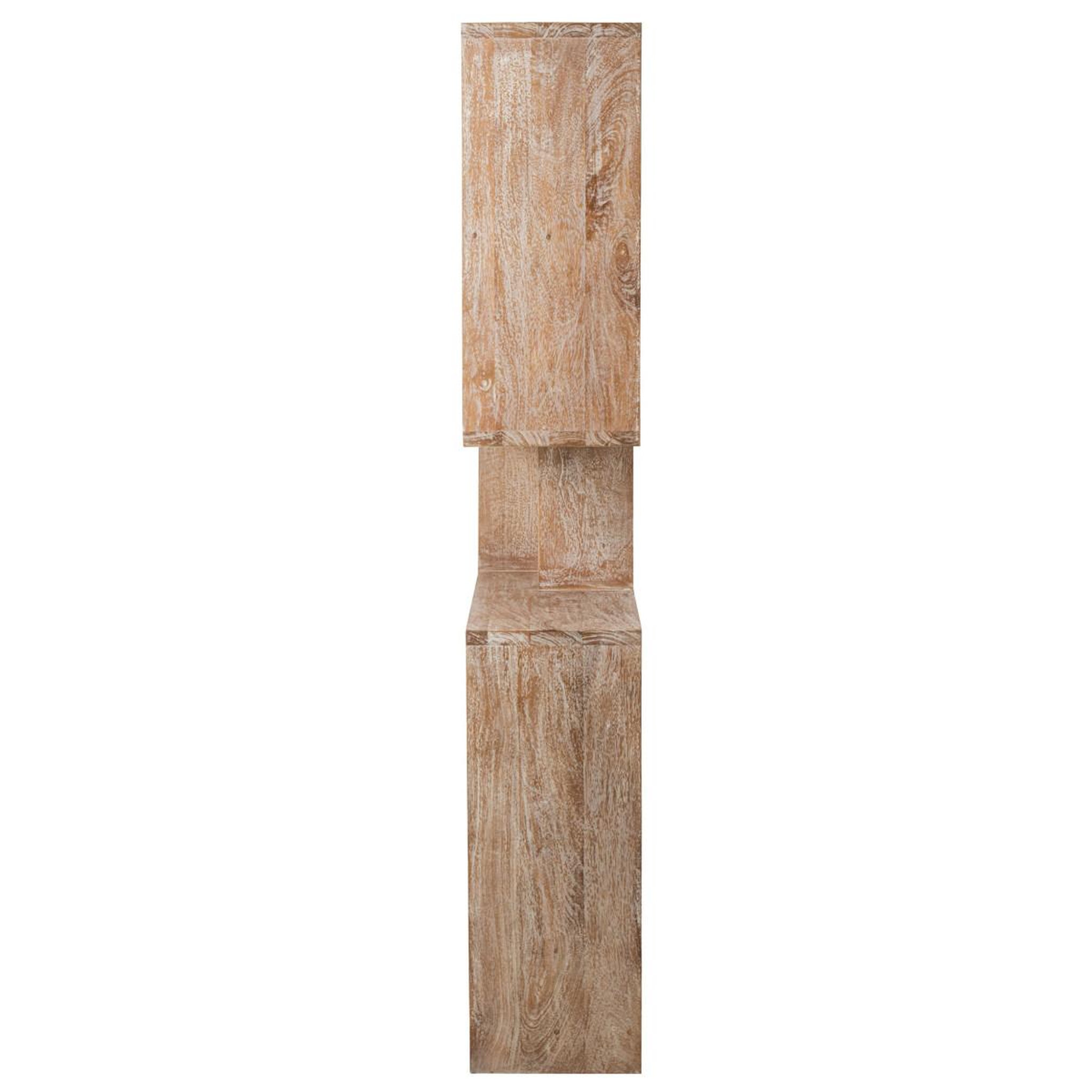 Voir la diapositive 5 : J-LINE Bibliothèque en bois  manga  180cm blanc cassé