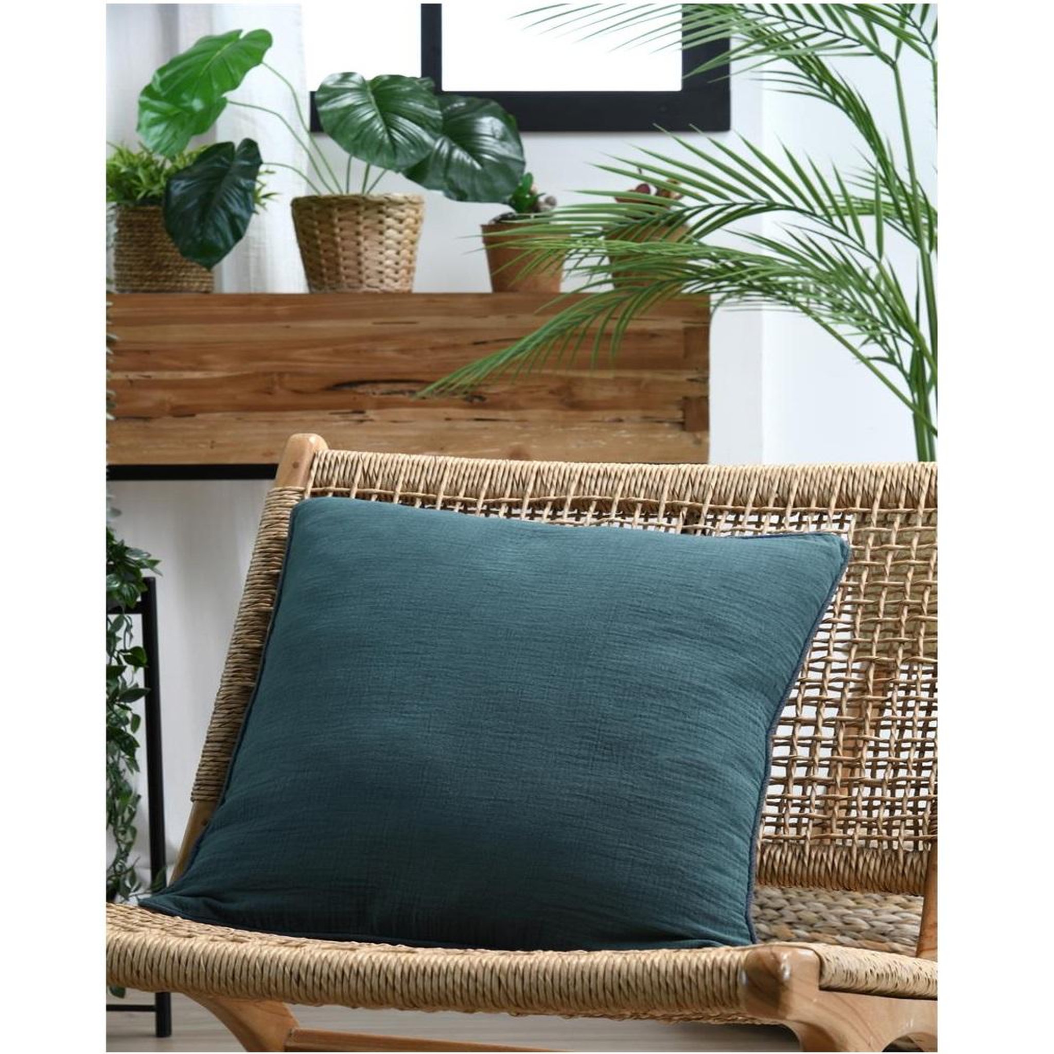 Voir la diapositive 3 : Eden Coussin en gaze de coton pop colors