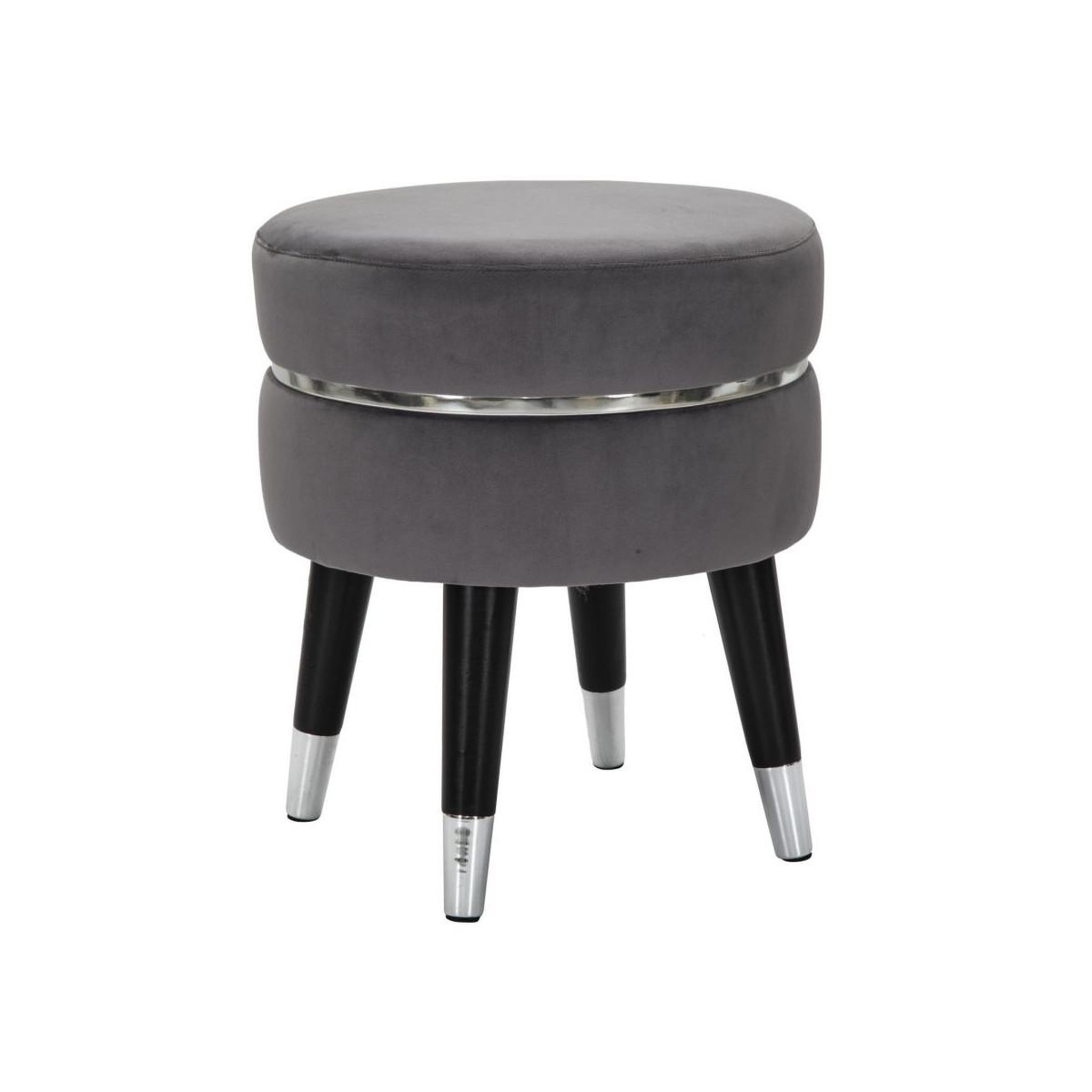 Paris Prix Tabouret design  paris  40cm gris foncé & argent
