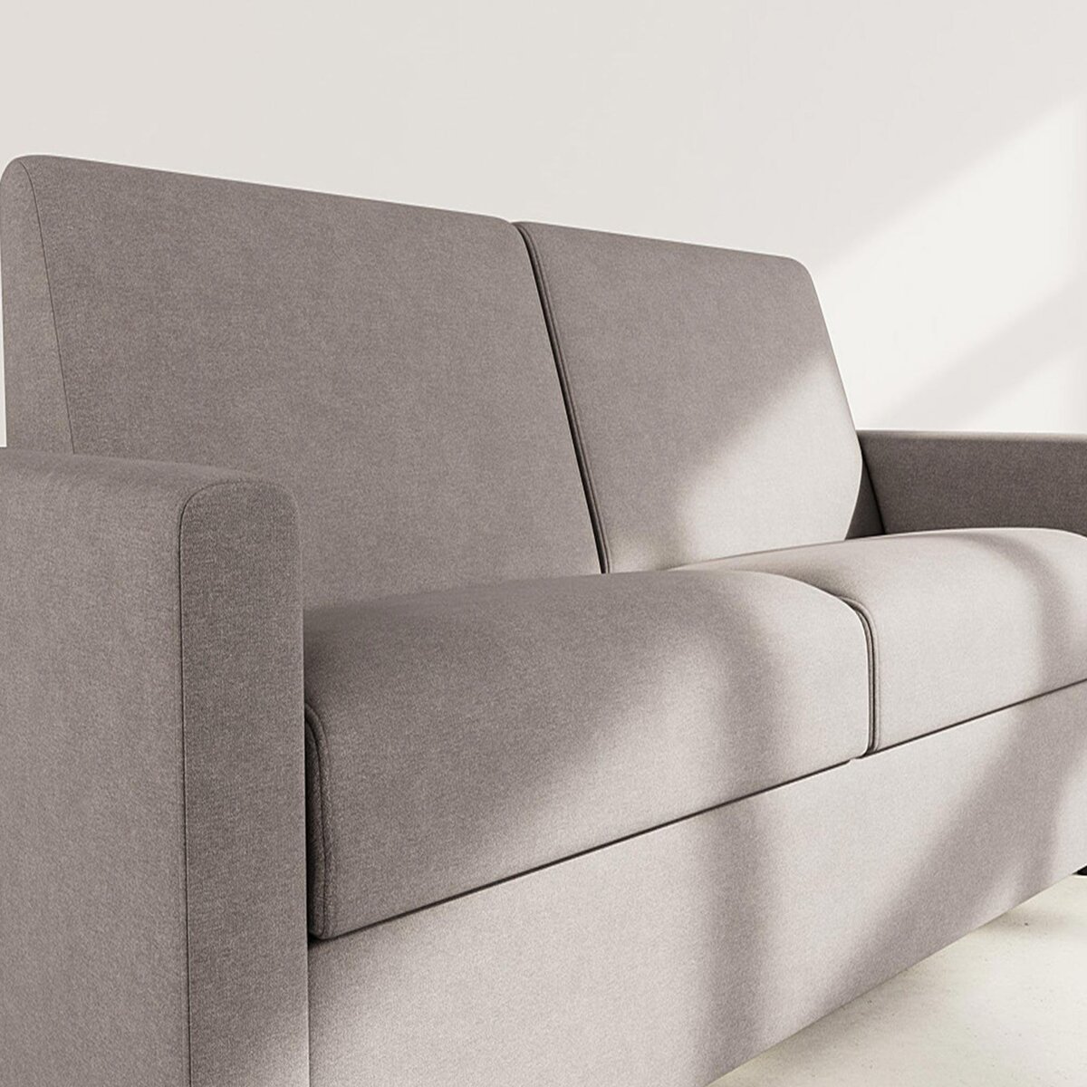 BEST MOBILIER Julia - canapé 3 places convertible express couchage quotidien 140 cm matelas 18 cm en tissu