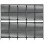 Voir la diapositive 5 : VIDAXL Cloison de separation 5 panneaux noir resine tressee