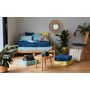 Voir la diapositive 2 : Coussin déco déhoussable avec Zip en coton FLORAL 