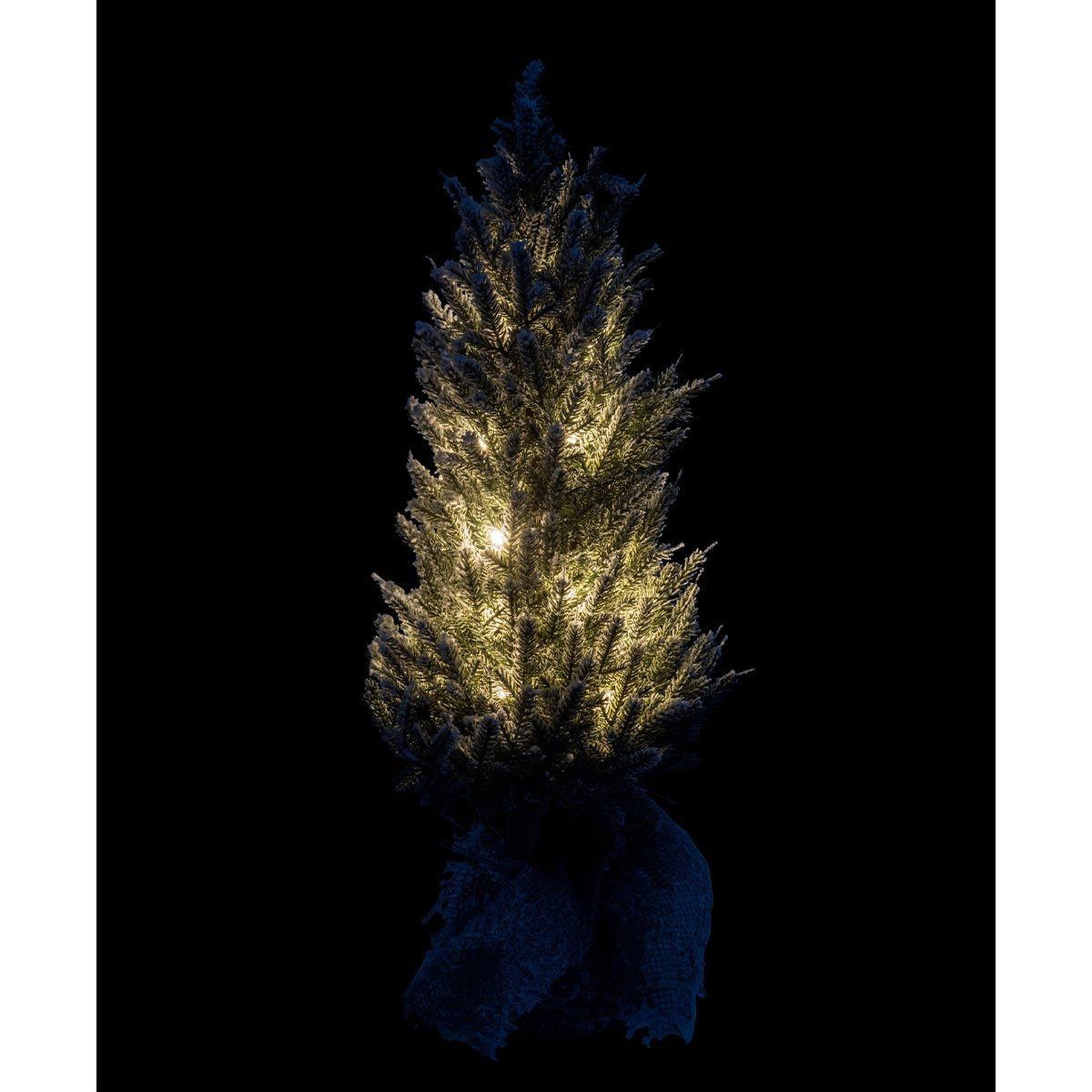 Voir la diapositive 3 : J-LINE Sapin de Noël à LED  Pot Jute  58cm Vert