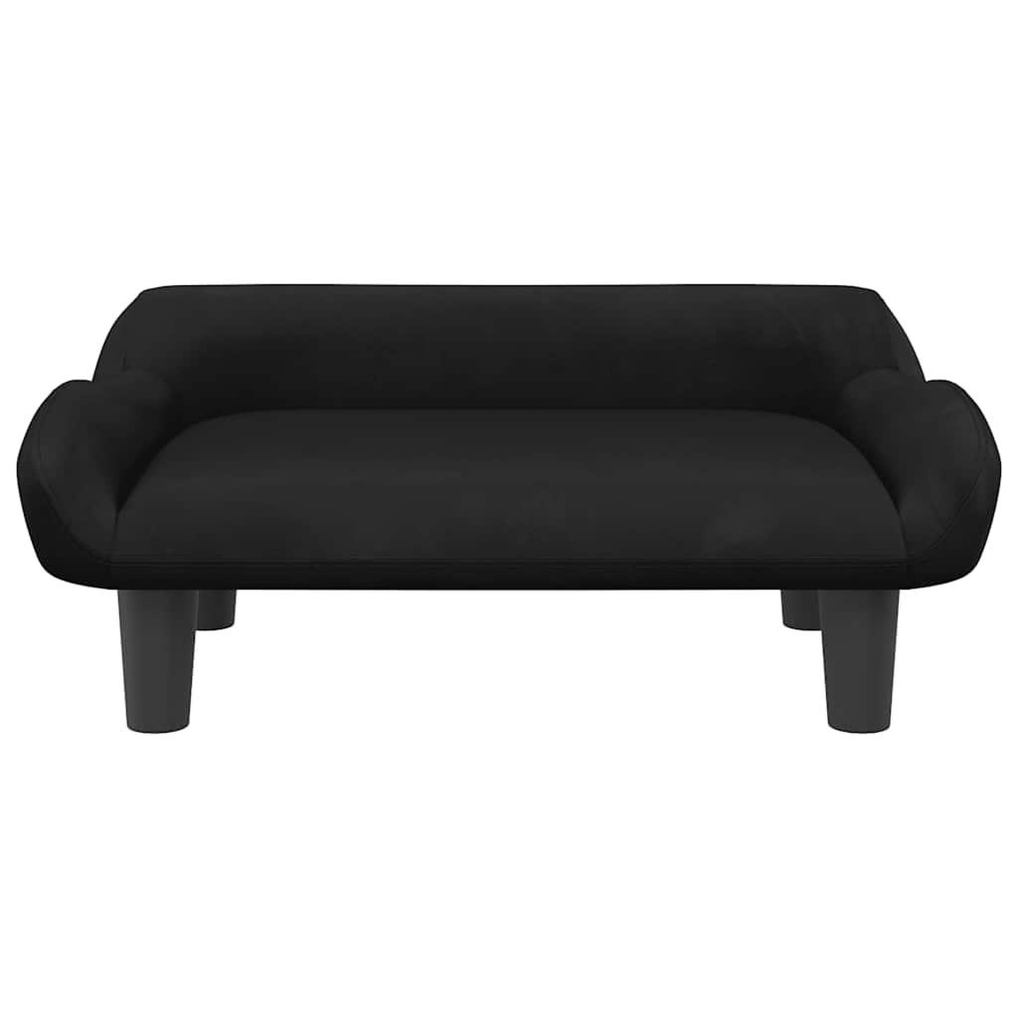 Voir la diapositive 3 : VIDAXL Lit pour chien noir 70x40x24 cm velours