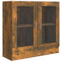 Voir la diapositive 2 : VIDAXL Armoire a vitrine Chene fume 82,5x30,5x80 cm Bois d'ingenierie