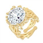 SC BOHEME Bague ajustable SC Bohème ornée de Zirconium. Coloris disponibles : Jaune, Gris