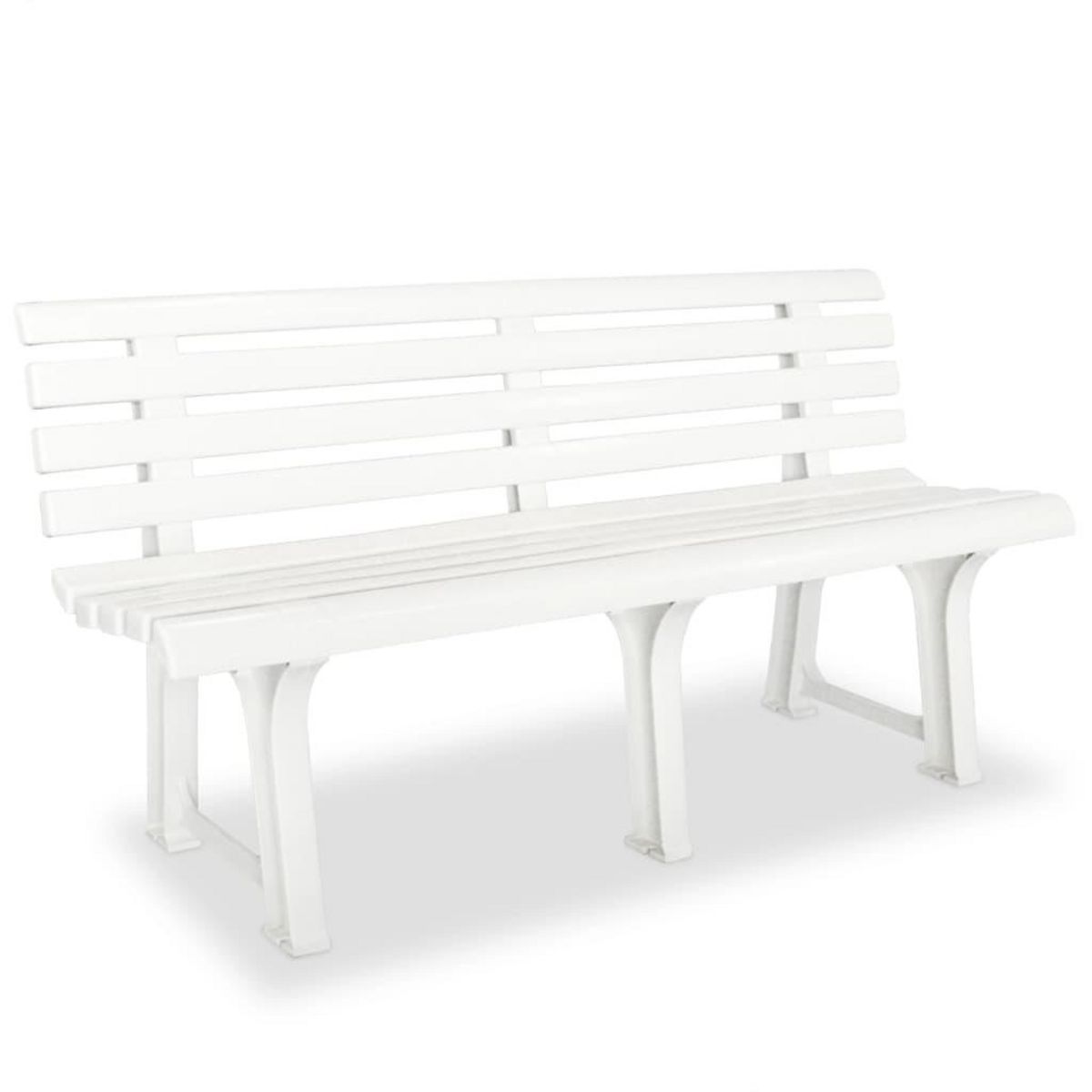 VIDAXL Banc de jardin 145,5 cm Plastique Blanc