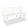 Voir la diapositive 1 : VIDAXL Banc de jardin 145,5 cm Plastique Blanc