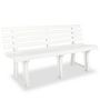 Voir la diapositive 1 : VIDAXL Banc de jardin 145,5 cm Plastique Blanc