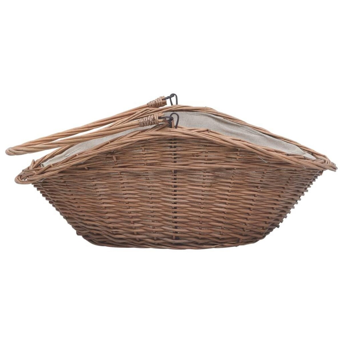 VIDAXL Panier a bois de chauffage avec poignee 60x44x55 cm Saule