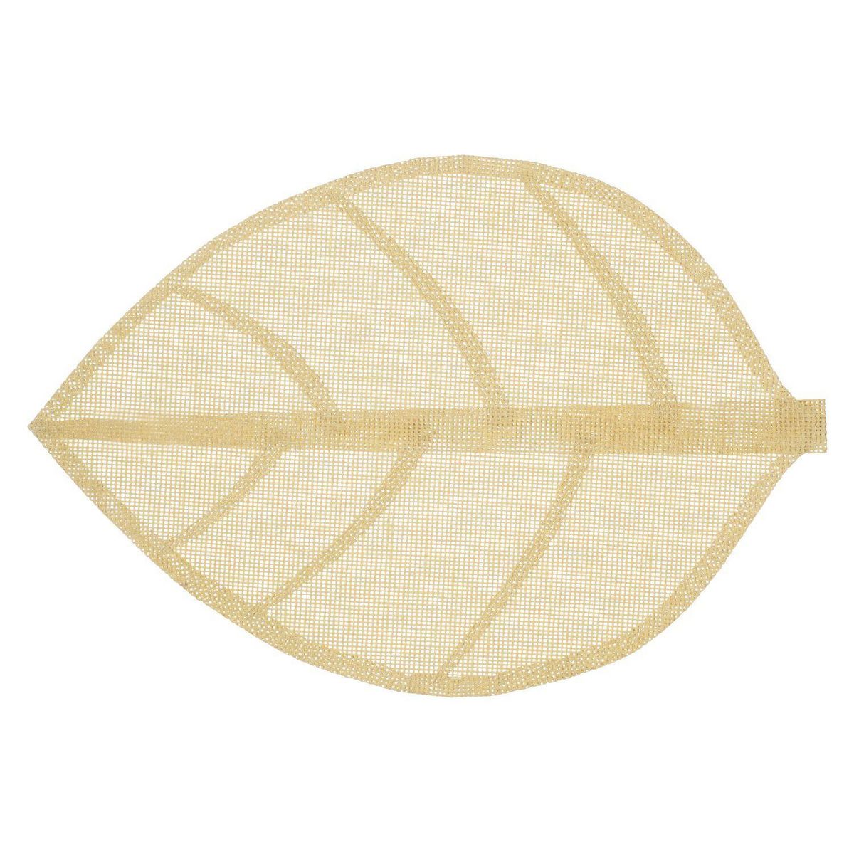 ATMOSPHERA Lot de 6 sets de table motif feuille - 50 x 33 cm - Naturel