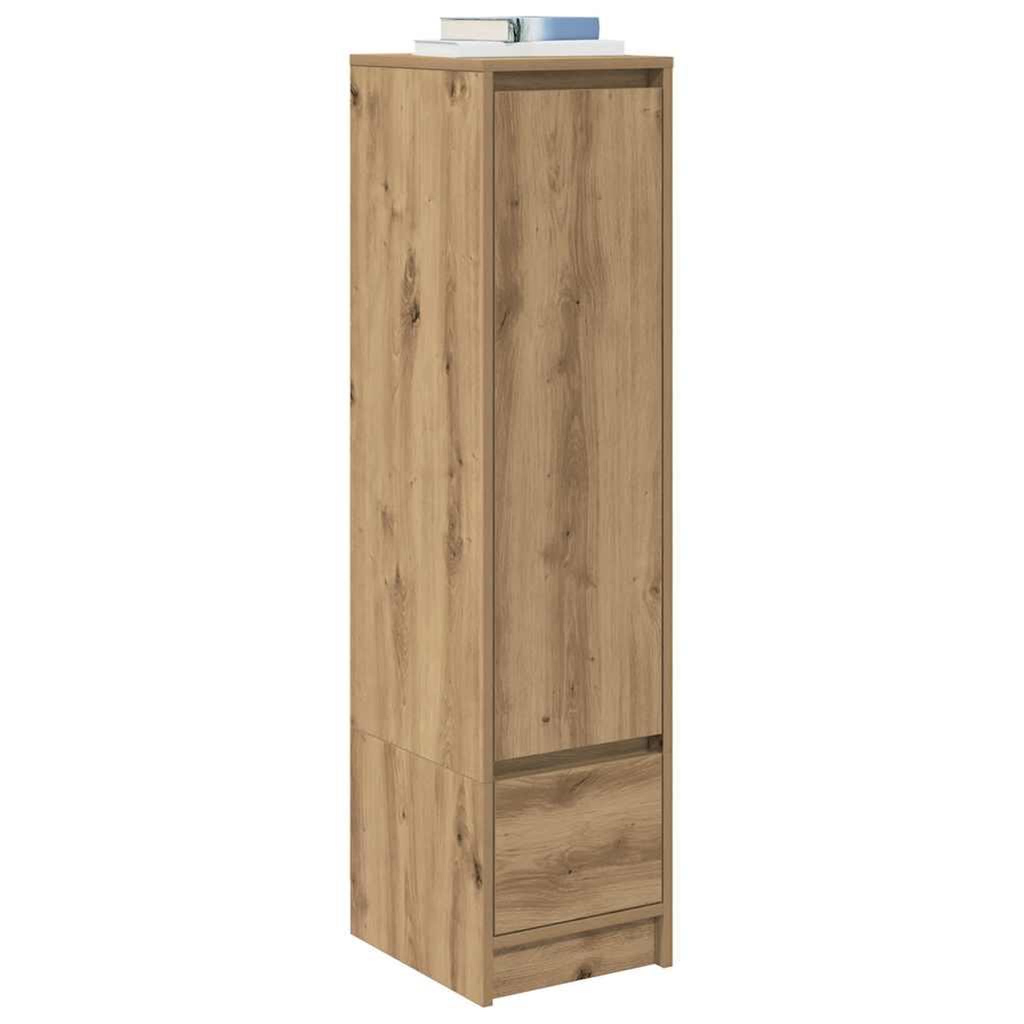 Voir la diapositive 4 : VIDAXL Buffet haut chene artisanal 29,5x34x119,5 cm bois d'ingenierie