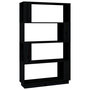 Voir la diapositive 2 : VIDAXL Bibliotheque/Separateur de piece Noir 80x25x132 cm Pin massif
