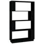 Voir la diapositive 2 : VIDAXL Bibliotheque/Separateur de piece Noir 80x25x132 cm Pin massif