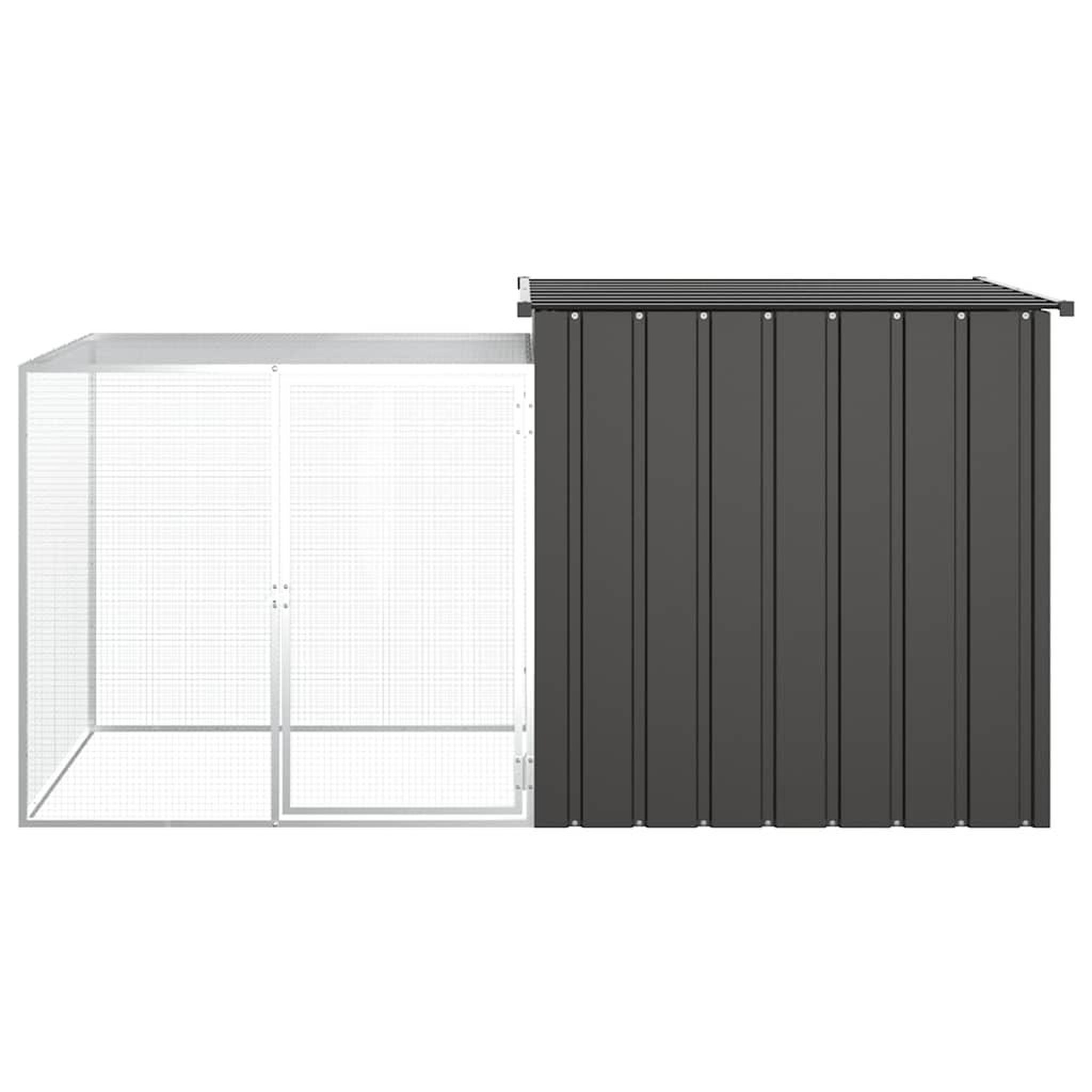 Voir la diapositive 3 : VIDAXL Cage pour poules Anthracite 200x91x100 cm Acier galvanise