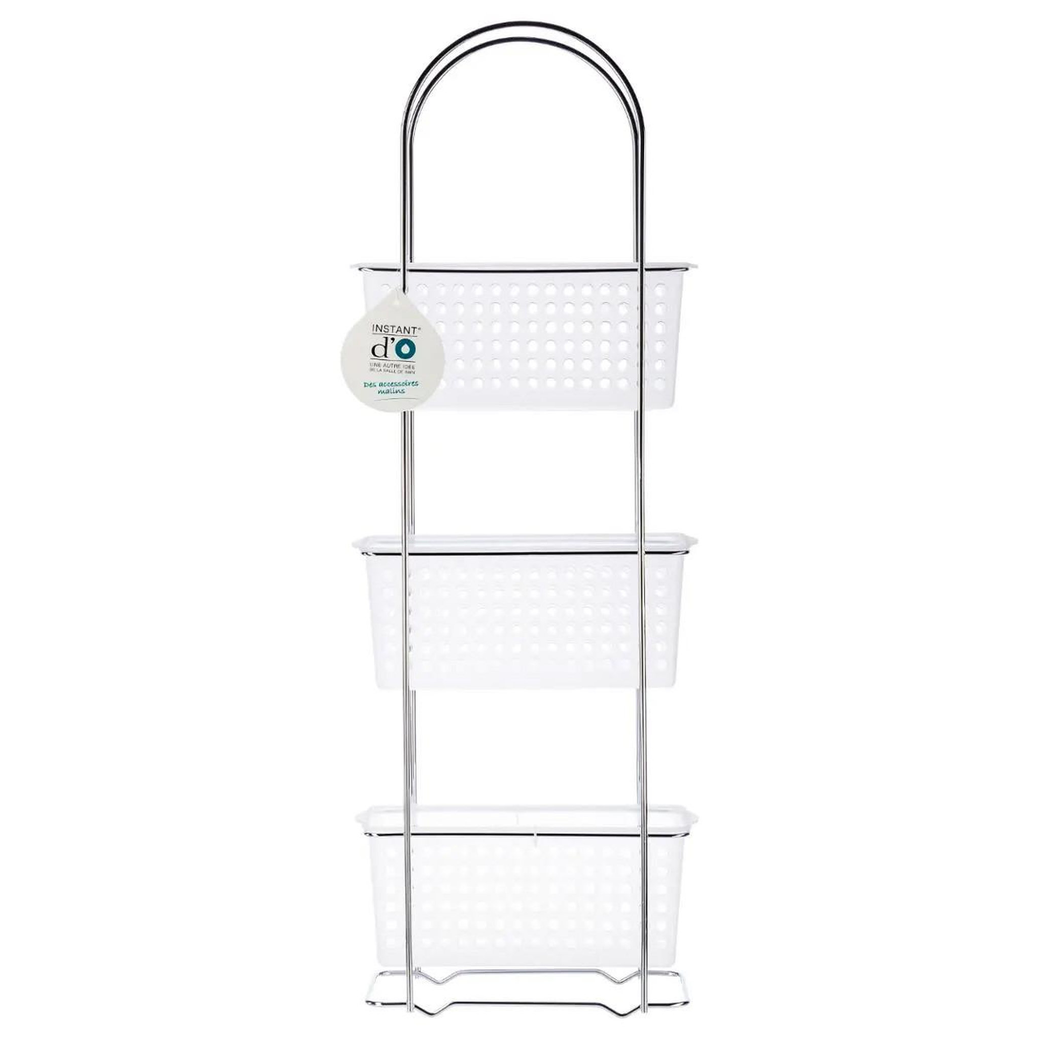 Voir la diapositive 3 : FIVE Étagère en métal  3 paniers  84cm argent