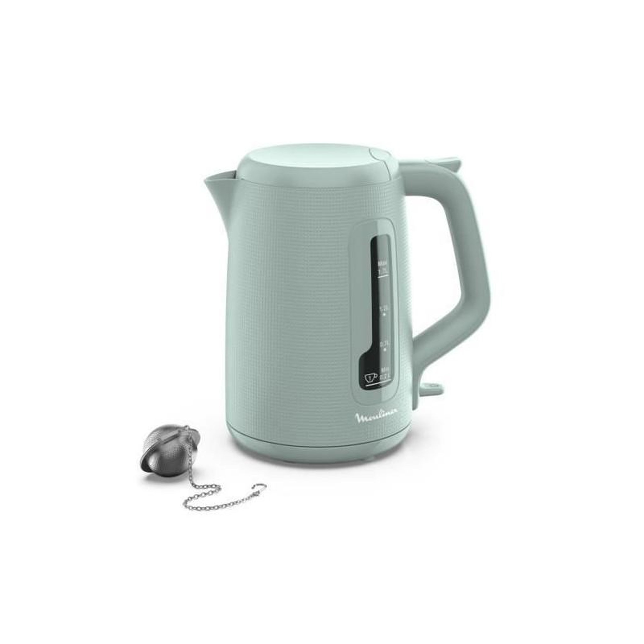Voir la diapositive 1 : MOULINEX MOULINEX Bouilloire électrique 1.7 L, Indicateur 1 tasse, Filtre anticalcaire, Arret auto, Boule a thé incluse, Morning BY2M13