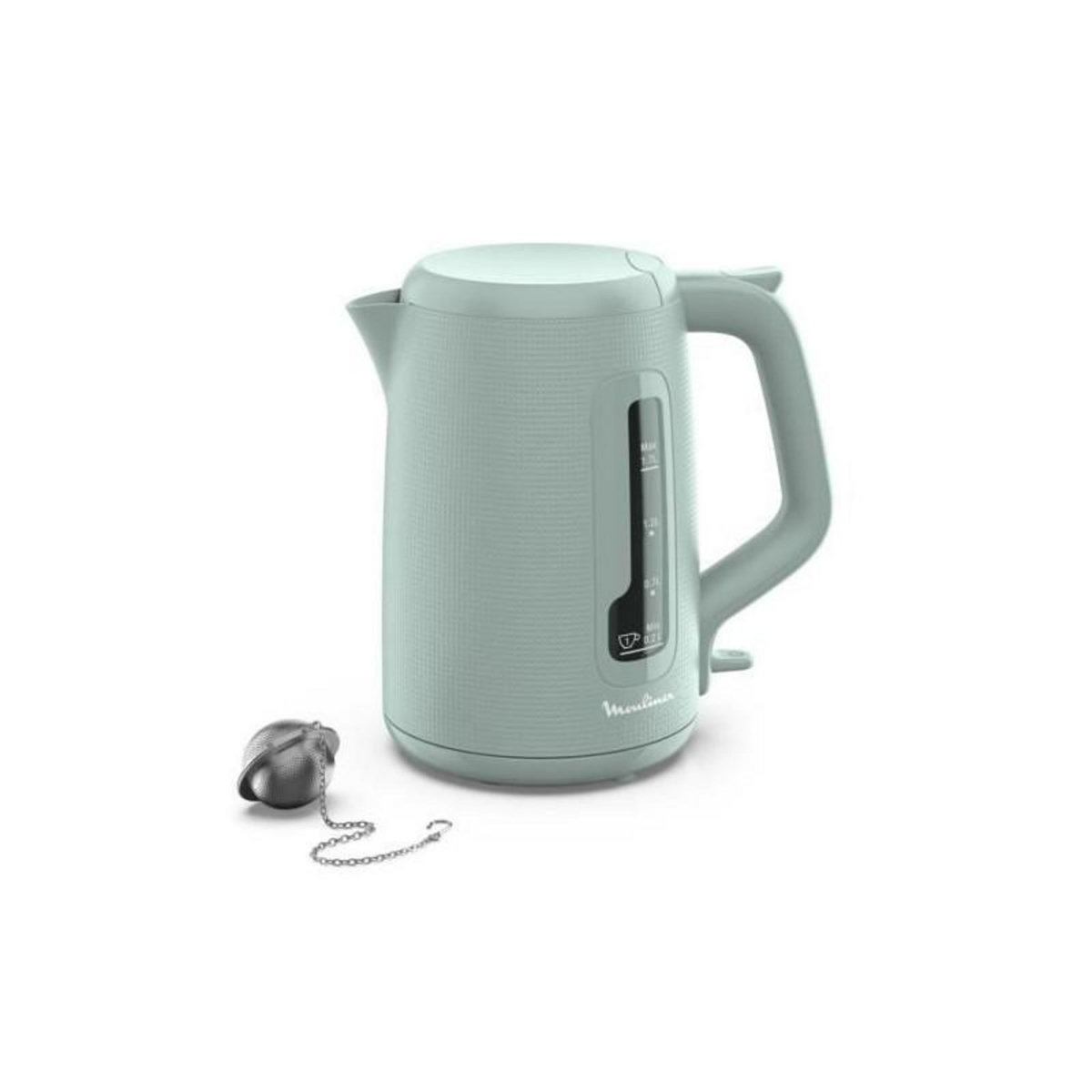 MOULINEX MOULINEX Bouilloire électrique 1.7 L, Indicateur 1 tasse, Filtre anticalcaire, Arret auto, Boule a thé incluse, Morning BY2M13
