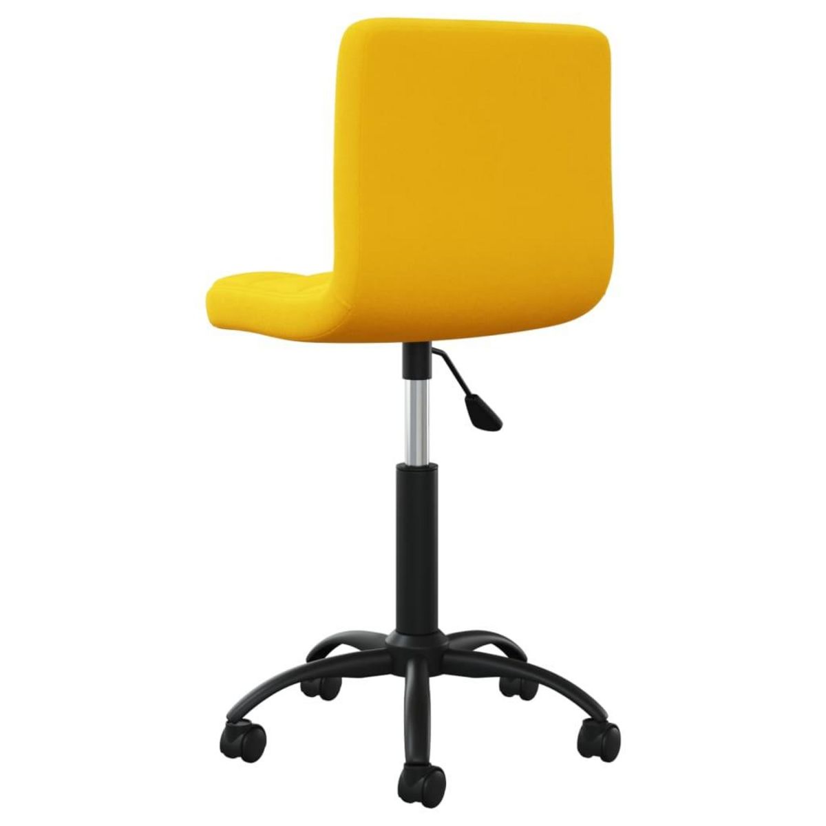 VIDAXL Chaise pivotante de bureau Jaune moutarde Velours
