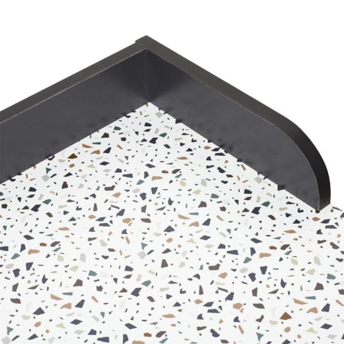 Paris Prix Bureau Design Effet  Terrazzo  80cm Blanc & Gris