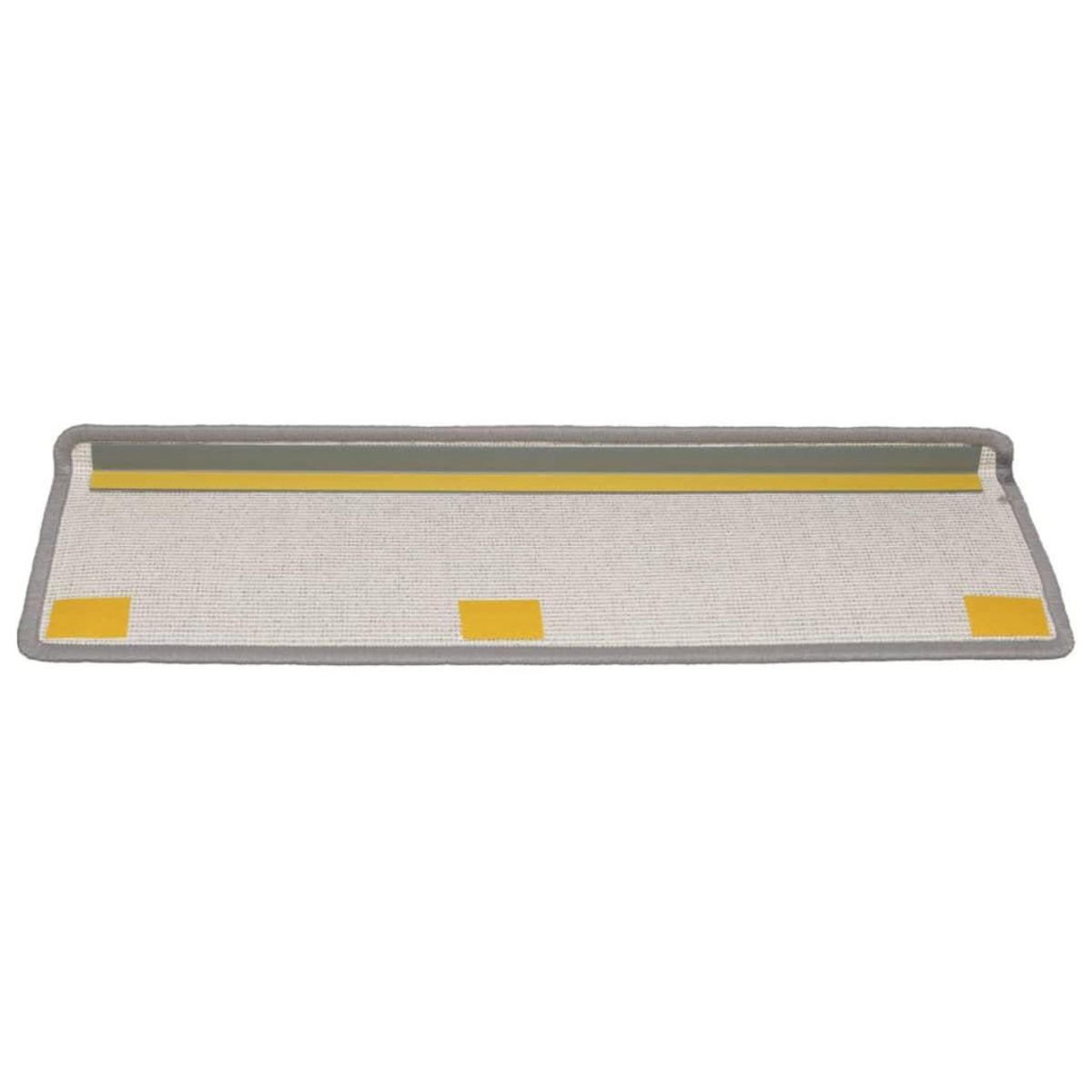VIDAXL Tapis d'escalier 15 pcs 65x21x4 cm Gris clair