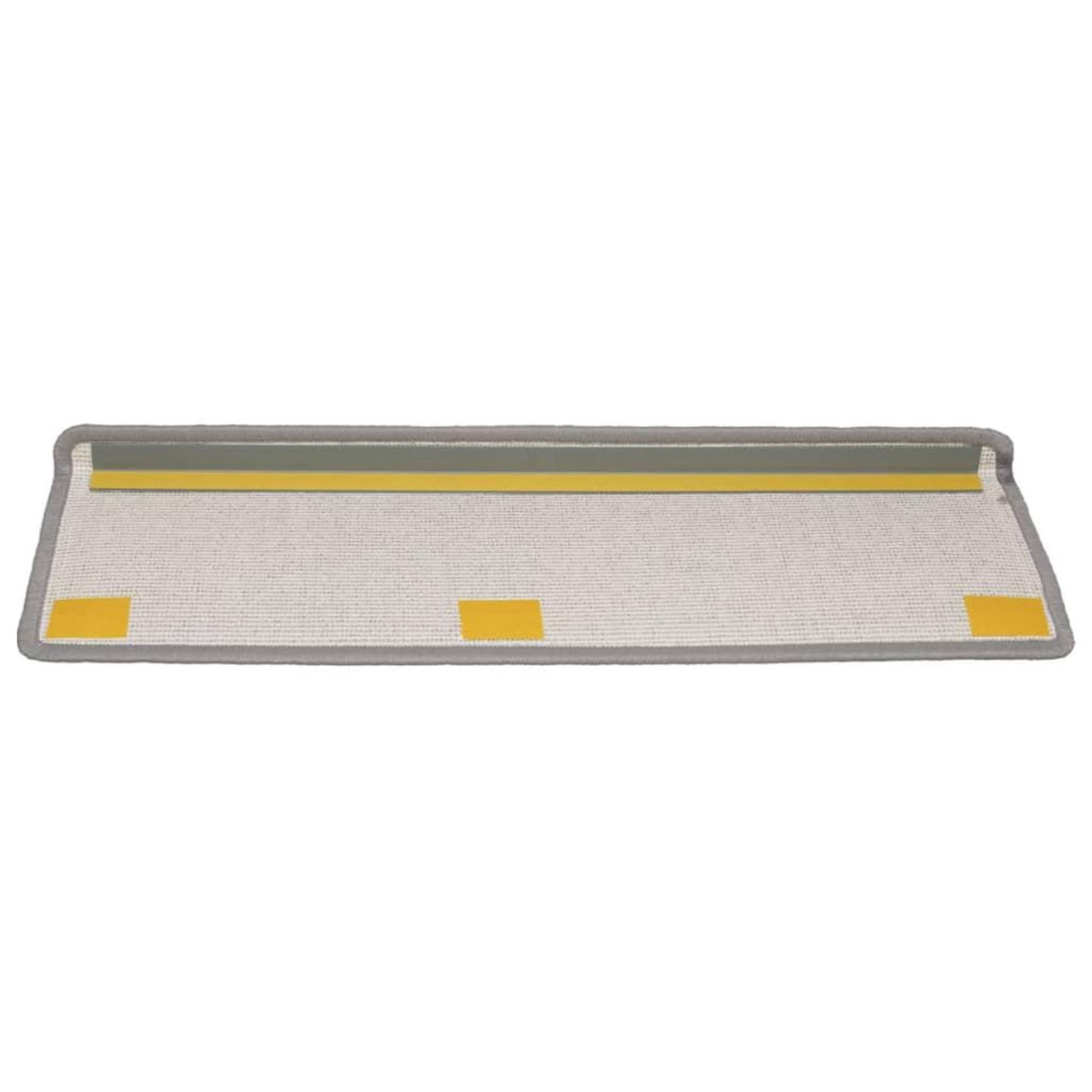 VIDAXL Tapis d'escalier 15 pcs 65x21x4 cm Gris clair