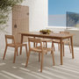 Voir la diapositive 5 : Rendez vous déco Table extensible en bois d'acacia huilé 6 à 10 personnes-Alona