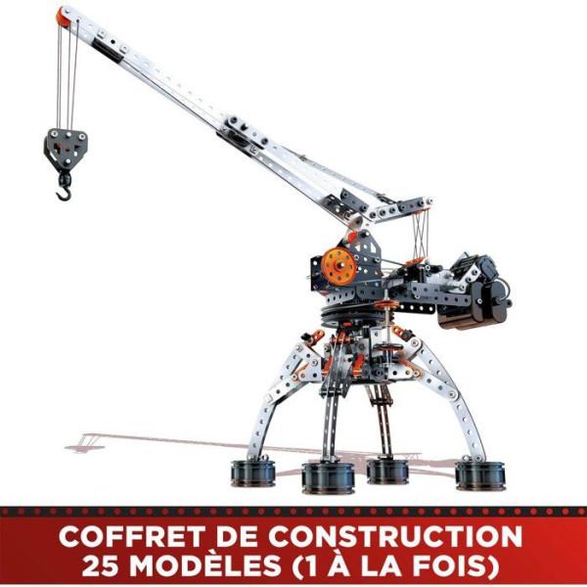 Voir la diapositive 6 : Meccano MECCANO - Jeu de construction - Métal - 638 pieces - 10 ans + - 25 modeles + mallette