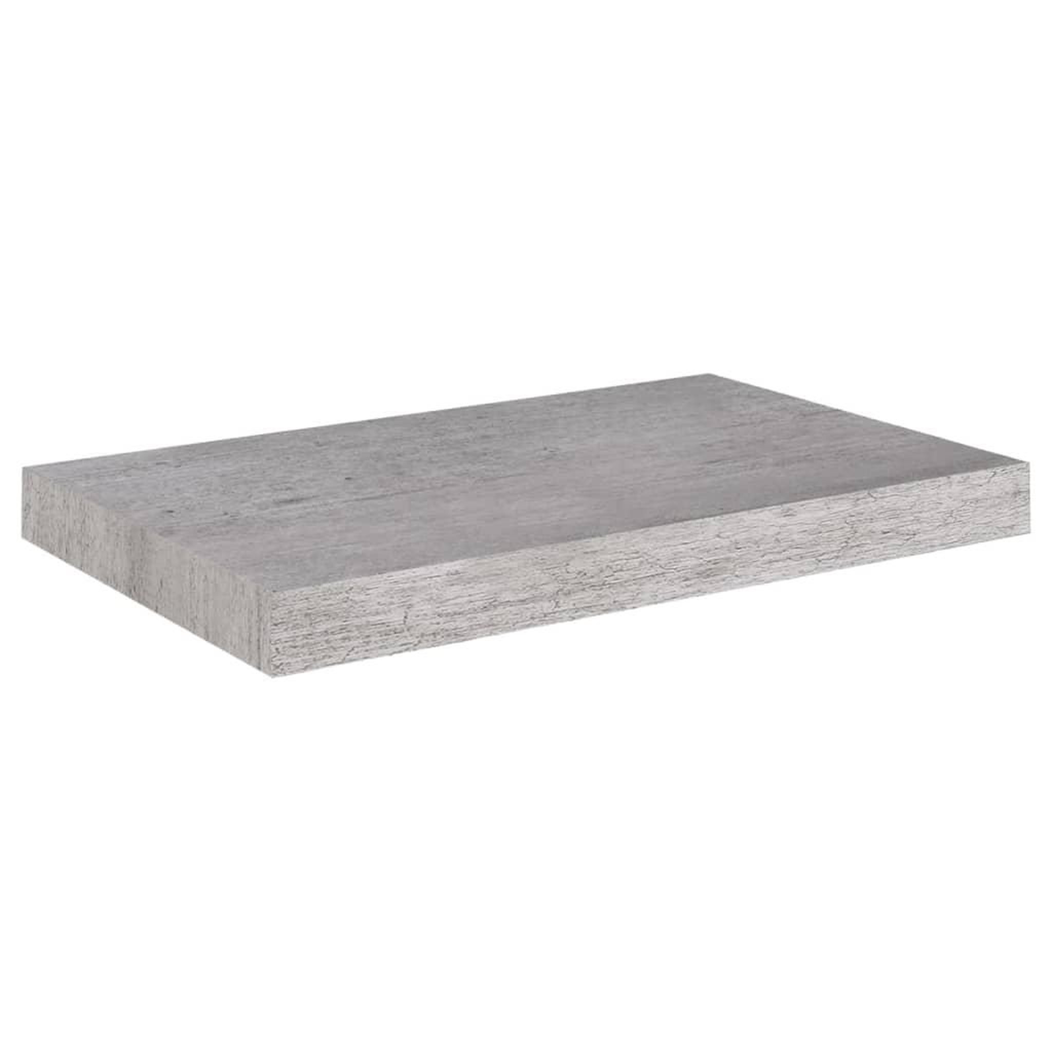 Voir la diapositive 4 : VIDAXL Etageres murales flottantes 2 pcs gris beton 50x23x3,8 cm MDF