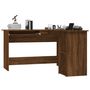 Voir la diapositive 3 : VIDAXL Bureau d'angle chene marron 120x140x75 cm bois d'ingenierie